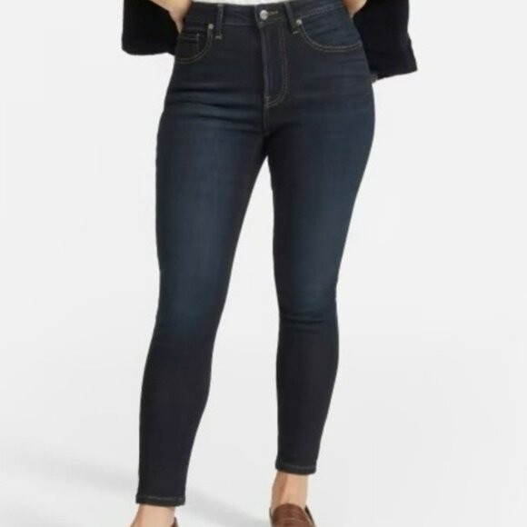 Everlane Curvy High Rise Skinny Jean Dark Wash Size 25 Regular - Picture 2 of 10